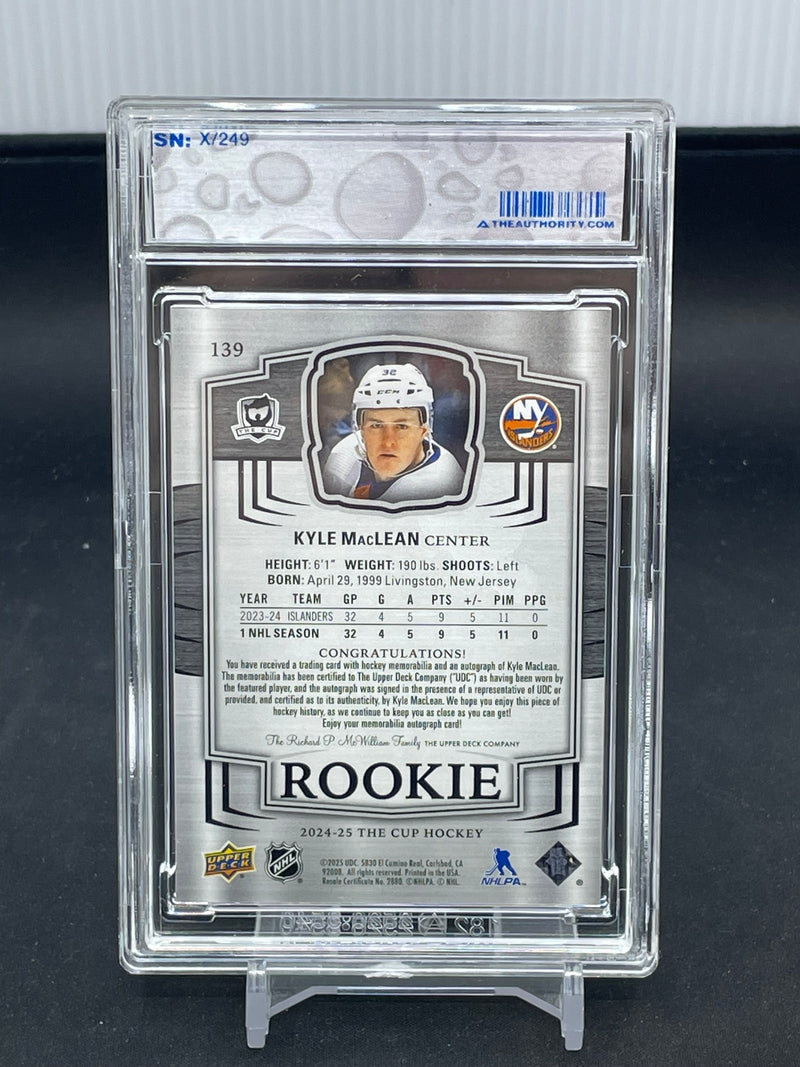 2024 UPPER DECK THE CUP - BASE SET RPA - K. MACLEAN - #139 - #'D/249 - RELIC - AUTOGRAPH - RC