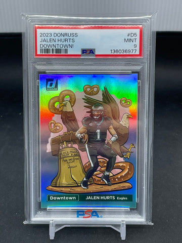 2023 PANINI DONRUSS - DOWNTOWN! - J. HURTS - #D5 - PSA 9