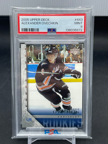 2005 UPPER DECK SERIES ONE - YOUNG GUNS - A. OVECHKIN - #443 - PSA 9 - RC
