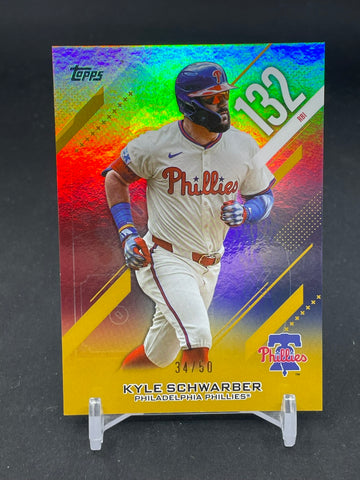 2026 TOPPS SERIES TWO - GOLD - CROOKED NUMBERS - K. SCHWARBER - #CN-13 - #'D/50