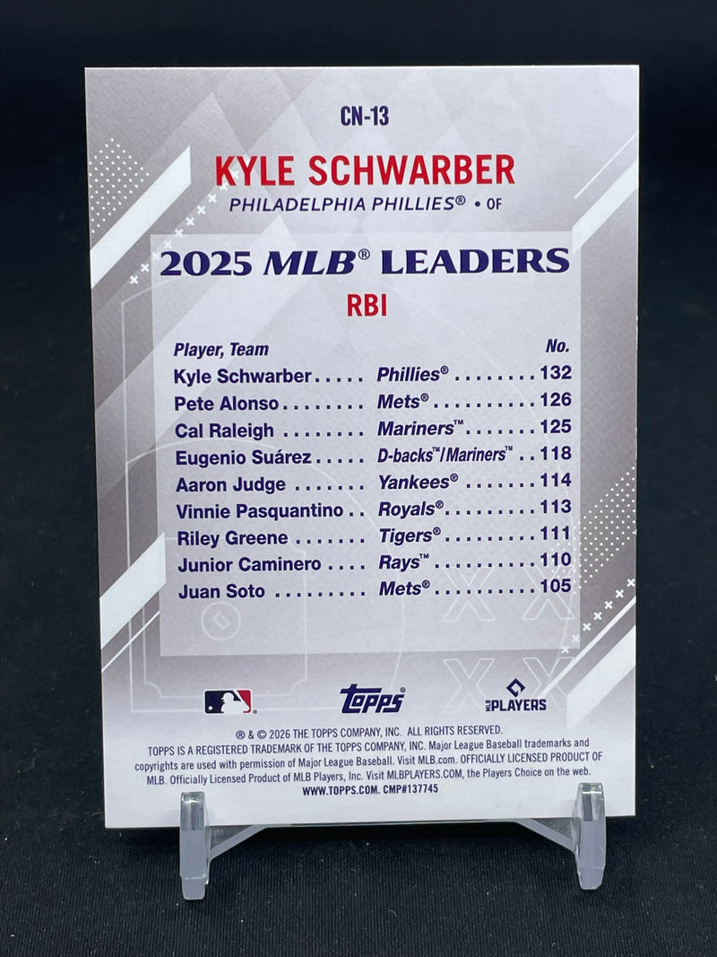 2026 TOPPS SERIES TWO - GOLD - CROOKED NUMBERS - K. SCHWARBER - #CN-13 - #'D/50