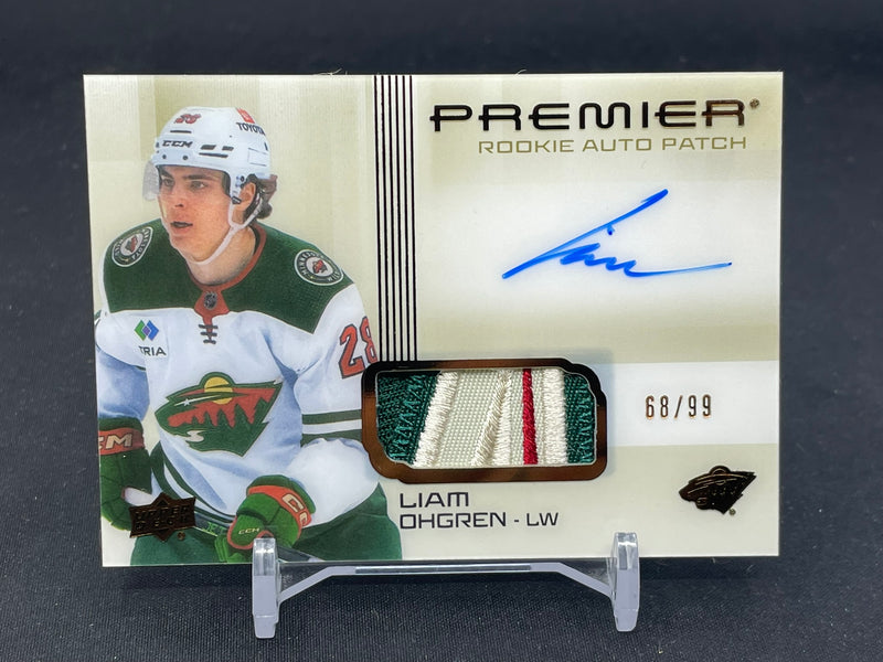 2024 UPPER DECK PREMIER - BRONZE - ROOKIE AUTO PATCH - L. OHGREN - #HR-LO - #'D/99 - RELIC - AUTOGRAPH - RC