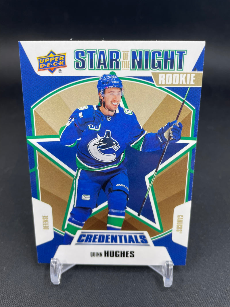 2019 UPPER DECK CREDENTIALS - STAR OF THE NIGHT - Q. HUGHES -