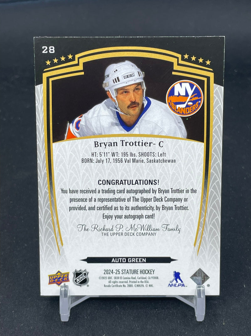 2024 UPPER DECK STATURE - AUTO GREEN - B. TROTTIER - #28 - #'D/199 - AUTOGRAPH