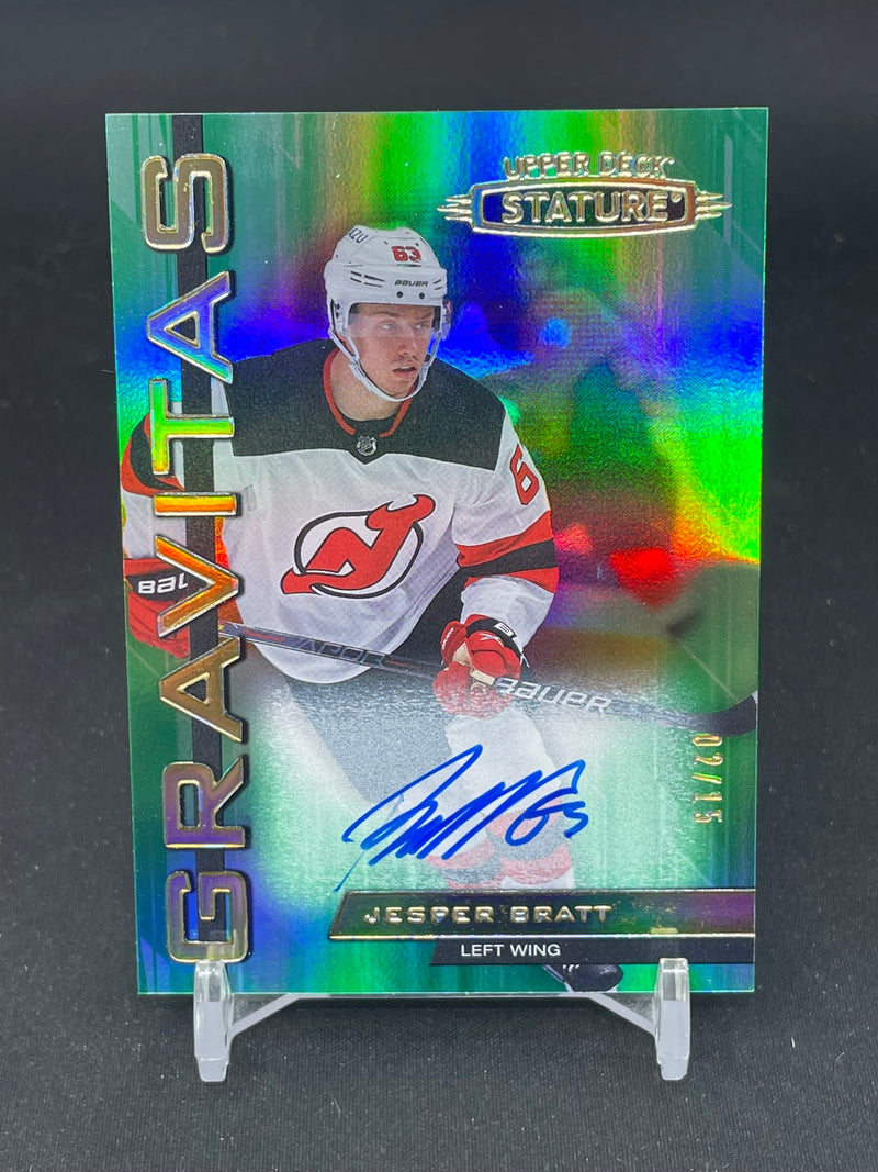 2021 UPPER DECK STATURE - GREEN - GRAVITARS - J. BRATT - #G-17 - #'D/15 - AUTOGRAPH