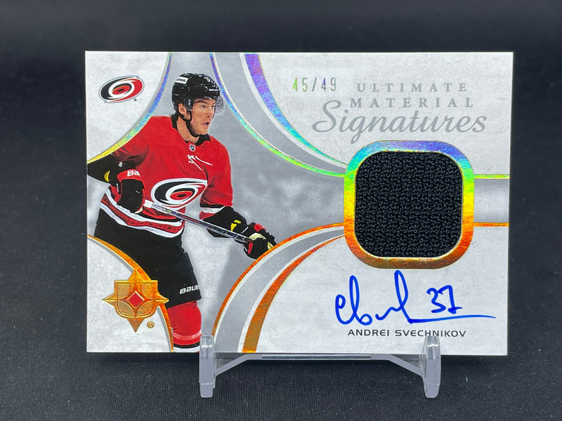 2021 UPPER DECK ULTIMATE - MATERIAL SIGNATURES - A. SVECHNIKOV - #UMS-AS - #'D/49 - RELIC - AUTOGRAPH