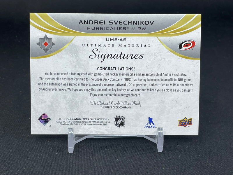 2021 UPPER DECK ULTIMATE - MATERIAL SIGNATURES - A. SVECHNIKOV - #UMS-AS - #'D/49 - RELIC - AUTOGRAPH