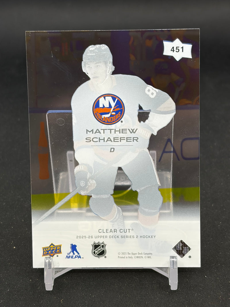 2025 UPPER DECK SERIES TWO - CLEAR CUT - YOUNG GUNS - M. SCHAEFER -