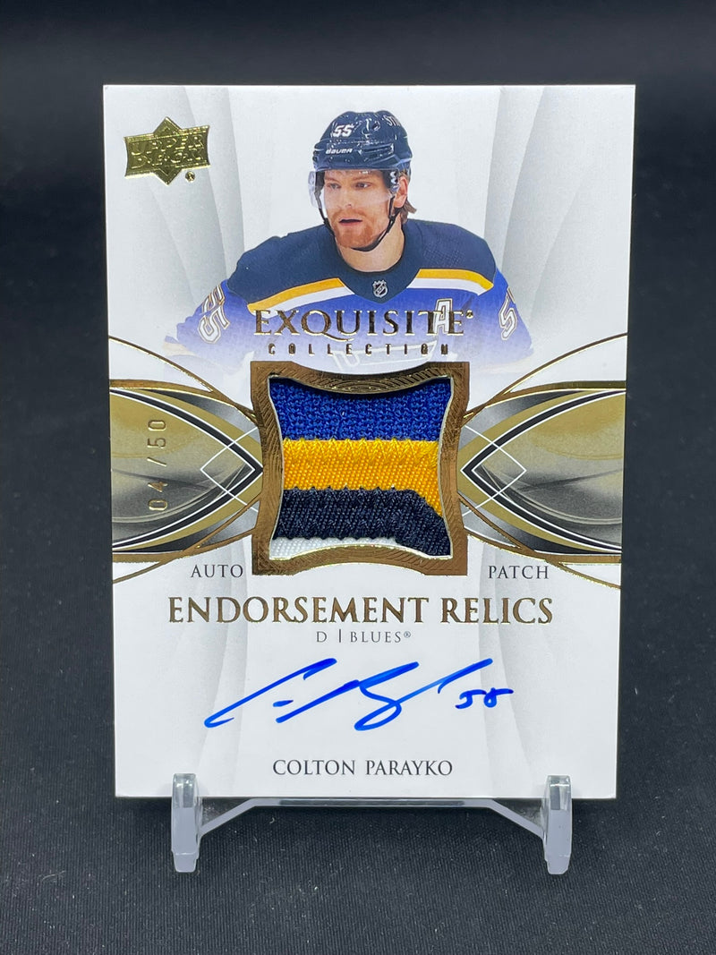 2020 UPPER DECK EXQUISITE - ENDORSEMENT RELICS - C. PARAYKO - #ER-CP - #'D/50 - RELIC - AUTOGRAPH