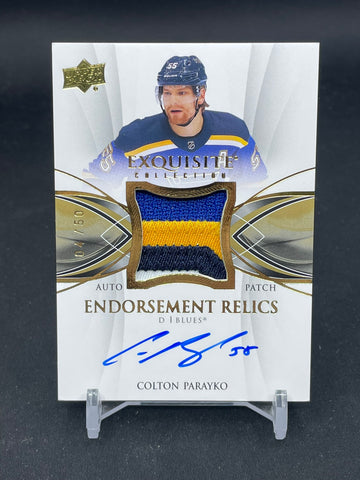 2020 UPPER DECK EXQUISITE - ENDORSEMENT RELICS - C. PARAYKO - #ER-CP - #'D/50 - RELIC - AUTOGRAPH