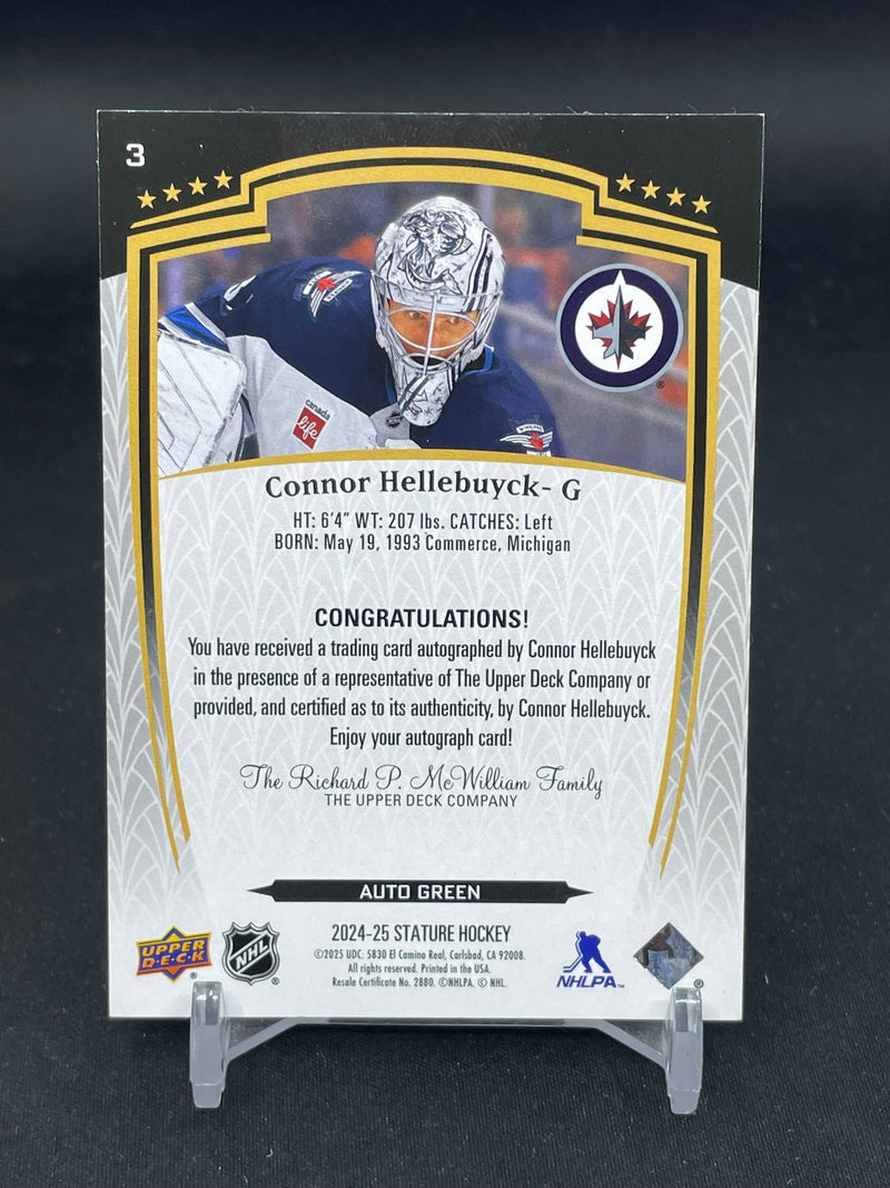 2024 UPPER DECK STATURE - AUTO GREEN - C. HELLEBUYCK - #3 - #'D/199 - AUTOGRAPH