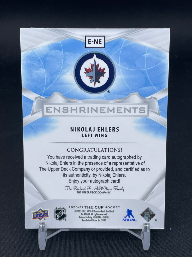 2020 UPPER DECK THE CUP - ENSHRINEMENTS - N. EHLERS - #E-NE - #'D/99 - AUTOGRAPH