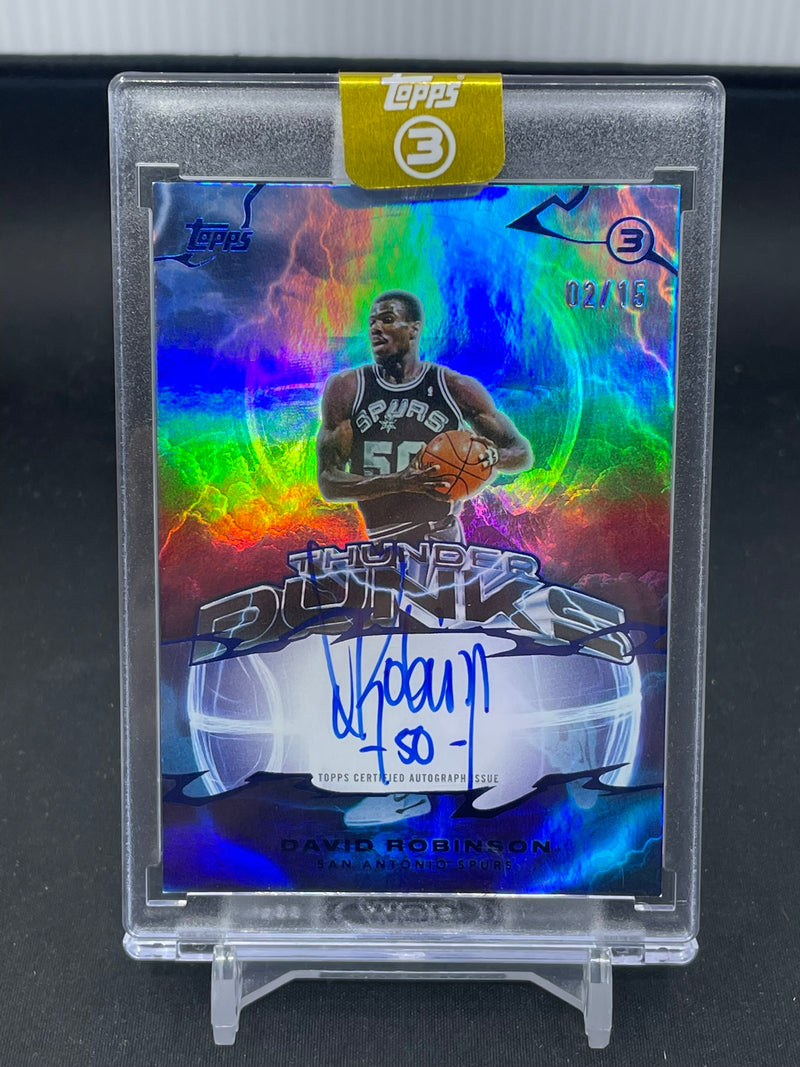 2025 TOPPS 3 - THUNDER DUNKS - D. ROBINSON - #TD-DR - #'D/15 - AUTOGRAPH