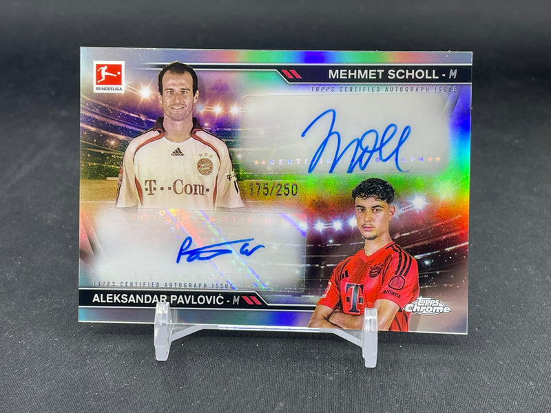 2025 TOPPS CHROME - HISTORY IS NOW - M. SCHOLL / A. PAVLOVIC - #HND-SP - #'D/250 - DUAL AUTOGRAPH