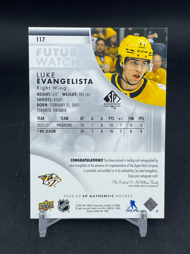 2023 UPPER DECK SP AUTHENTIC - FUTURE WATCH AUTO - L. EVANGELISTA - #117 - #'D/999 - AUTOGRAPH - RC