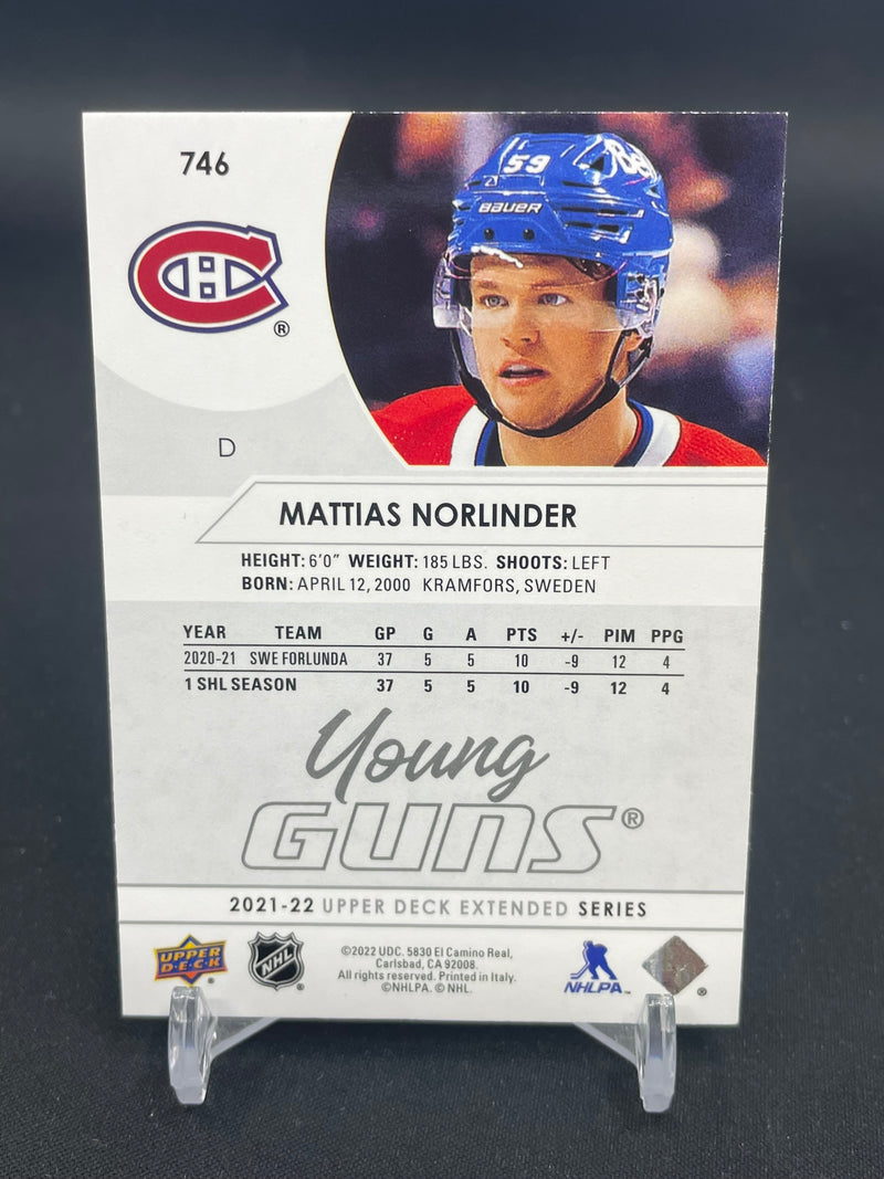 2021 UPPER DECK EXTENDED SERIES - YOUNG GUNS - M. NORLINDER -