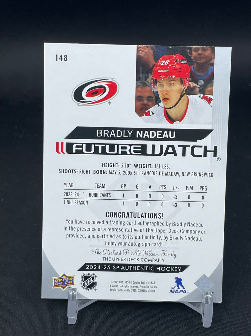 2024 UPPER DECK SP AUTHENTIC - HORIZONTAL FUTURE WATCH AUTO - B. NADEAU - #148 - #'D/199 - AUTOGRAPH - RC