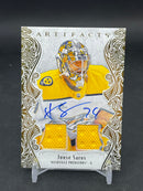 2025 UPPER DECK ARTIFACTS - GOLD MATERIAL AUTO - J. SAROS - #142 - #'D/45 - DUAL RELIC - AUTOGRAPH