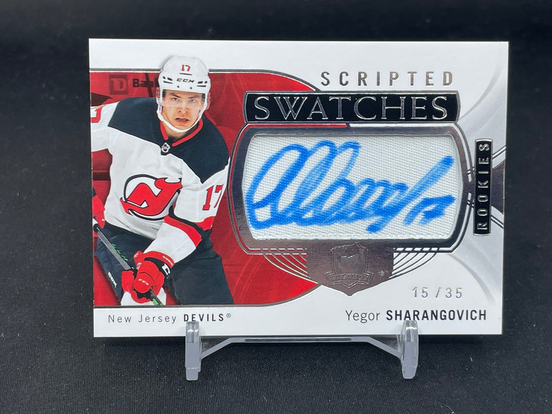 2020 UPPER DECK THE CUP - SCRIPTED SWATCHES - Y. SHARANGOVICH - #SC-YS - #'D/35 - RELIC - AUTOGRAPH - RC