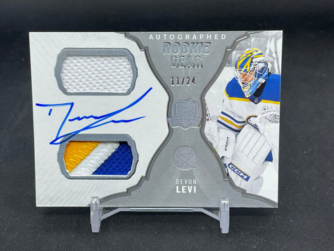 2023 UPPER DECK THE CUP - AUTOGRAPHED ROOKIE GEAR - D. LEVI - #RG-DL - #'D/24 - DUAL RELIC - AUTOGRAPH