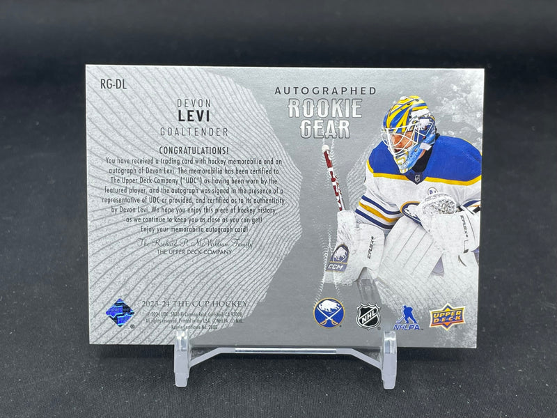 2023 UPPER DECK THE CUP - AUTOGRAPHED ROOKIE GEAR - D. LEVI - #RG-DL - #'D/24 - DUAL RELIC - AUTOGRAPH