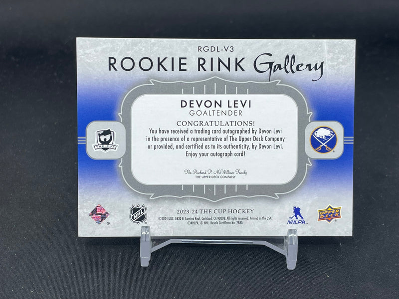 2023 UPPER DECK THE CUP - ROOKIE RINK GALLERY - D. LEVI - #RGDL-V3 - #'D/25 - AUTOGRAPH - RC