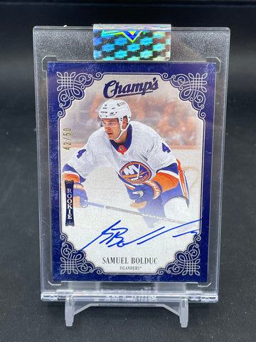 2023 UPPER DECK CLEAR CUT - PURPLE - CHAMP'S - S. BOLDUC - #C-SB - #'D/50 - AUTOGRAPH - RC