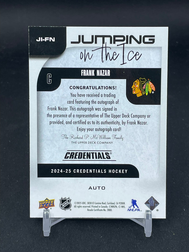 2024 UPPER DECK CREDENTIALS - JUMPING ON THE ICE - F. NAZAR -