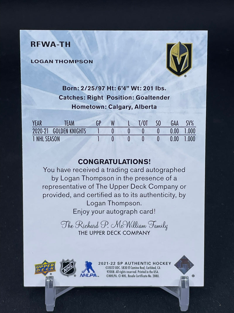 2021 UPPER DECK SP AUTHENTIC - RETRO FUTURE WATCH AUTO - L. THOMPSON - #RFWA-TH - #'D/499 - AUTOGRAPH - RC