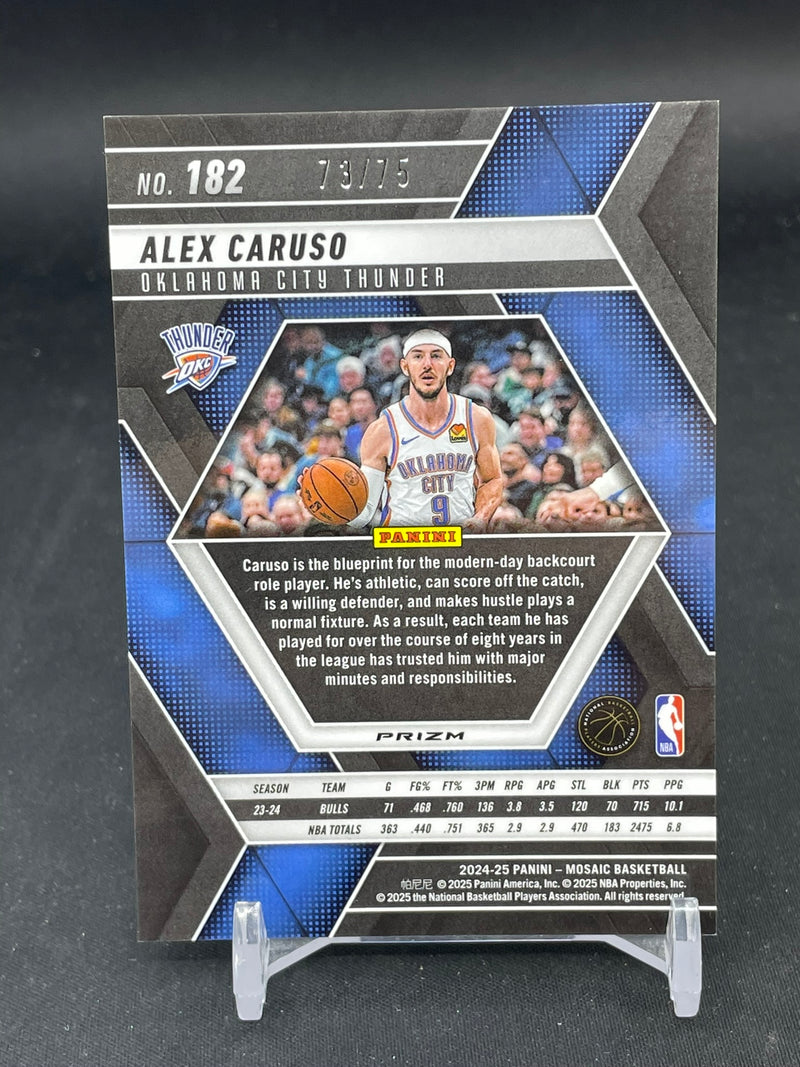 2024 PANINI MOSAIC - FUSION RED/YELLOW PRIZM - A. CARUSO - #182 - #'D/75