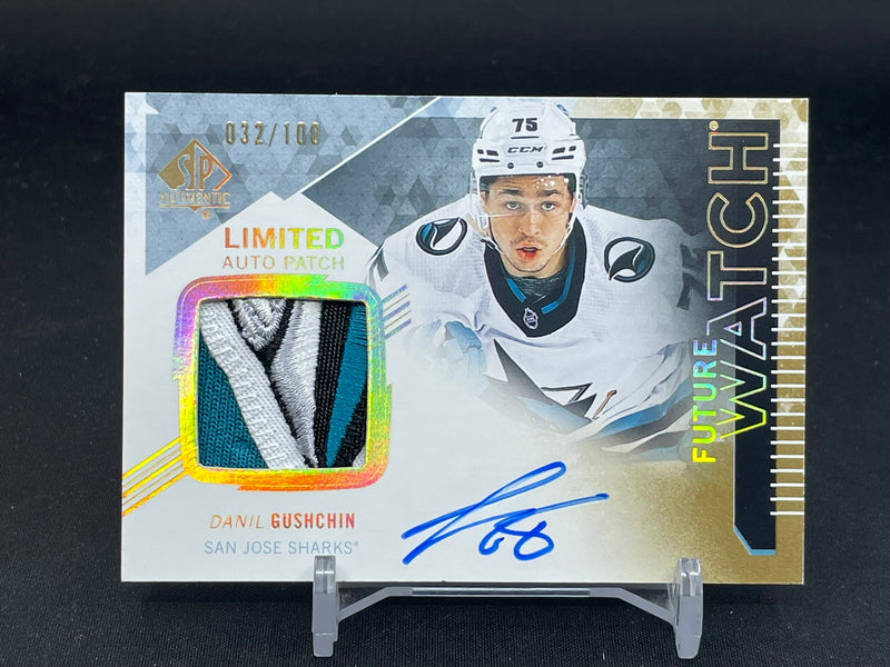 2023 UPPER DECK SP AUTHENTIC - FUTURE WATCH AUTO PATCH - D. GHUSHCHIN - #135 - #'D/100 - RELIC - AUTOGRAPH - RC