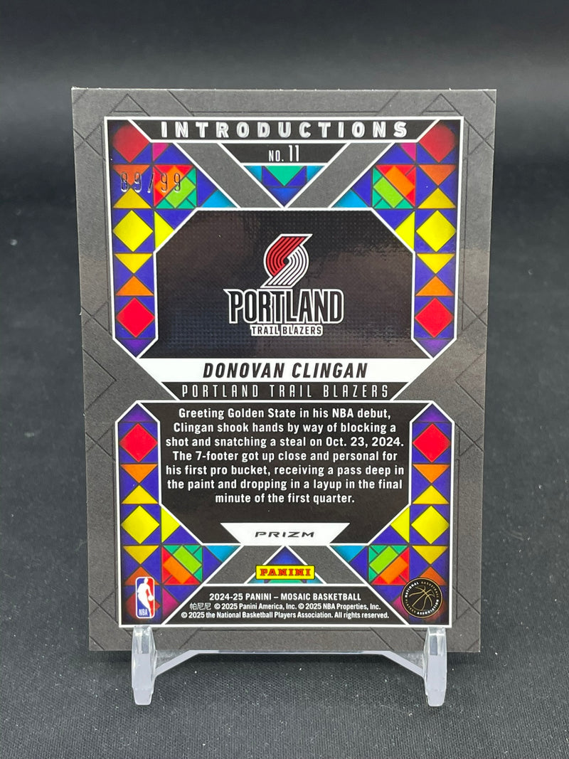 2024 PANINI MOSAIC - RED DISCO - INTRODUCTIONS - D. CLINGAN - #11 - #'D/99 - RC