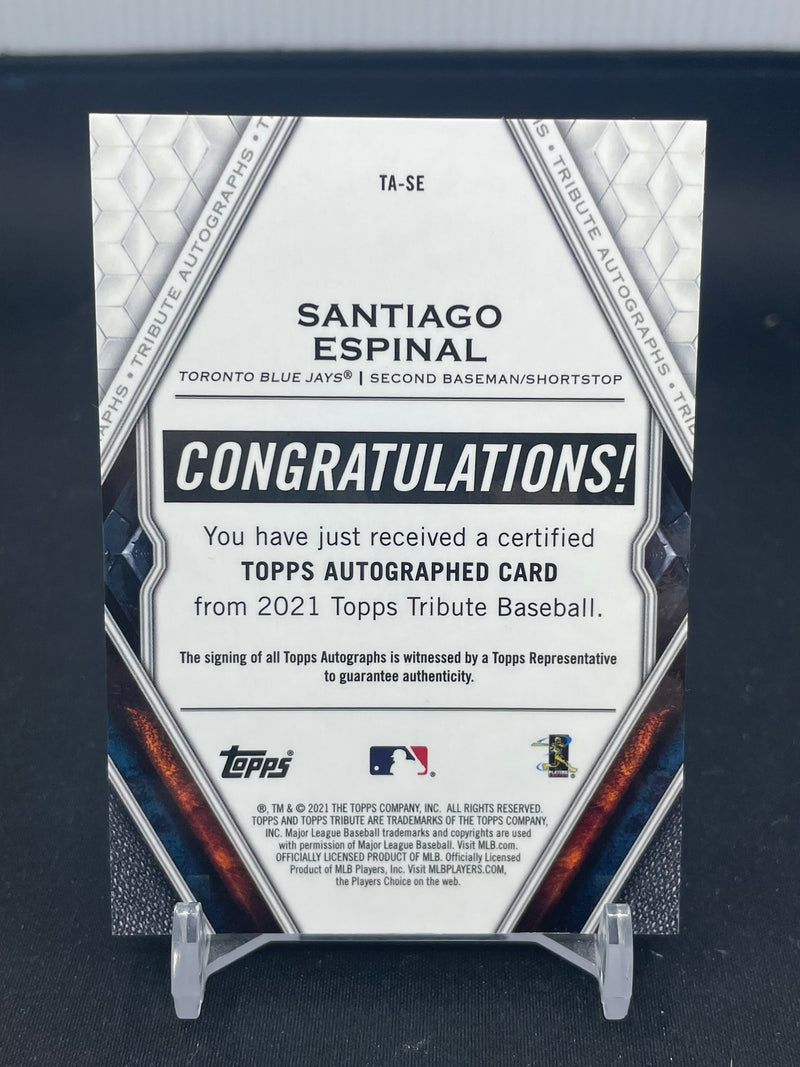 2021 TOPPS TRIBUTE - S. ESPINAL - #TA-SE - #'D/199 - AUTOGRAPH - RC