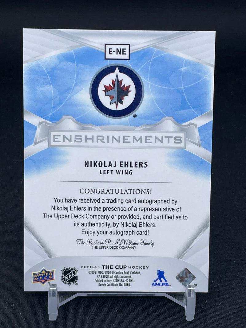 2020 UPPER DECK THE CUP - ENSHRINEMENTS - N. EHLERS - #E-NE - #'D/99 - AUTOGRAPH
