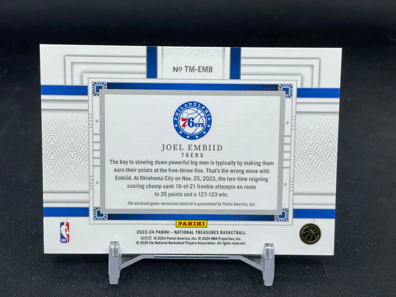 2023 PANINI NATIONAL TREASURES - TREMENDOUS TREASURES - J. EMBIID - #TM-EMB - #'D/49 - RELIC