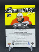 2023 UPPER DECK CREDENTIALS - YELLOW - DEBUT TICKET ACCES - T. FOERSTER - #DTAA-TF - #'D/75 - AUTOGRAPH - RC