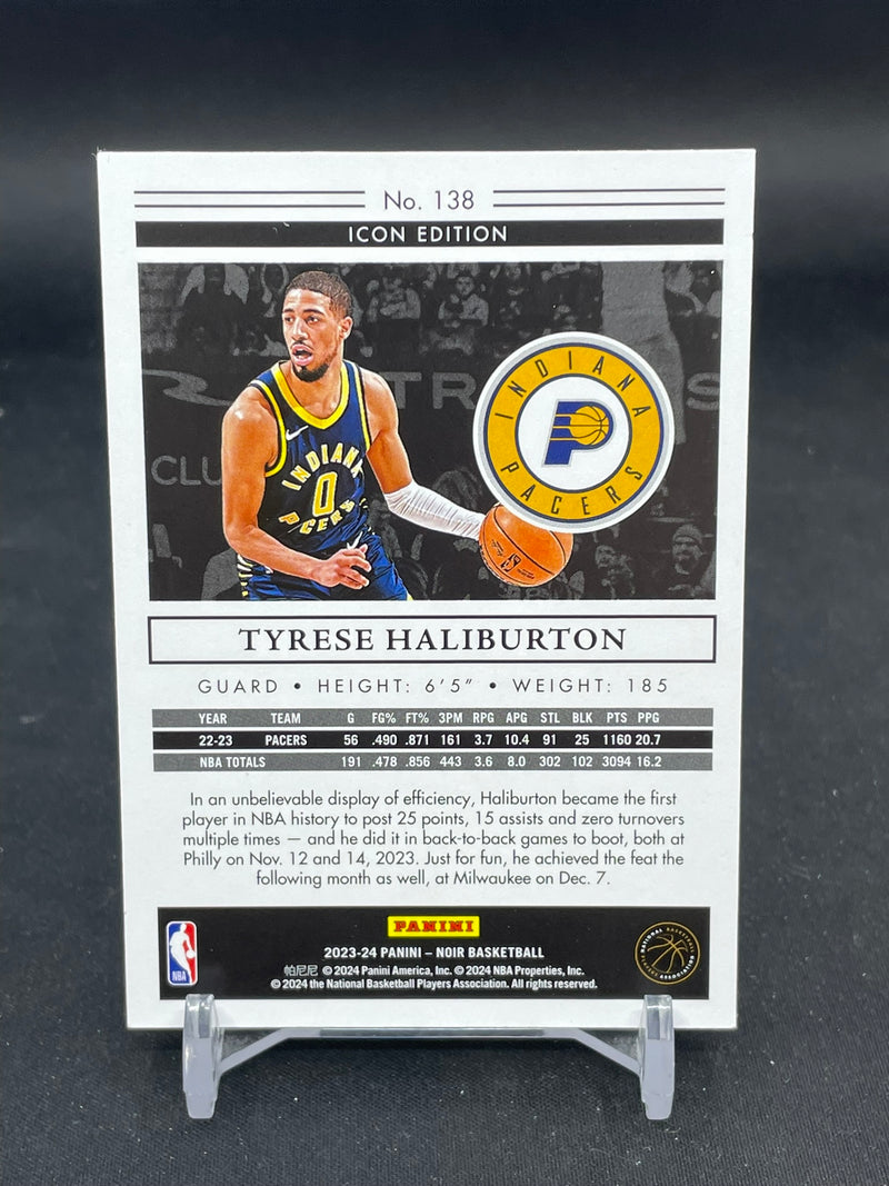 2023 PANINI NOIR - ICON EDITION - T. HALIBURTON - #138 - #'D/49