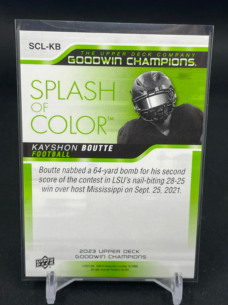 2023 UPPER DECK GOODWIN CHAMPIONS - SPLASH OF COLOR - 3-D LENTICULAR - K. BOUTTE -