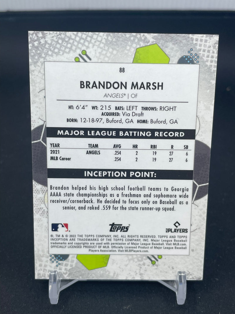 2022 TOPPS INCEPTION - GREEN - B. MARSH -
