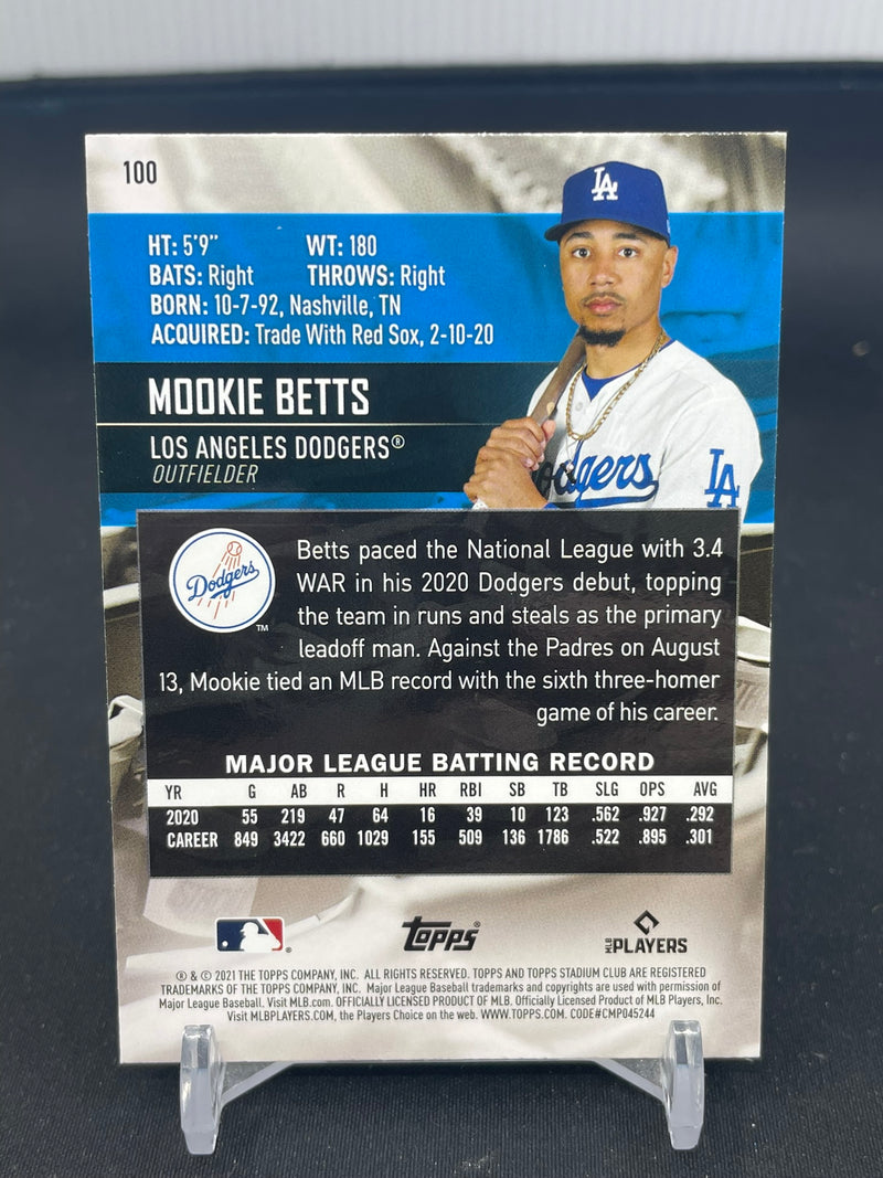 2021 TOPPS STADIUM CLUB - BLACK AND WHITE - M. BETTS -