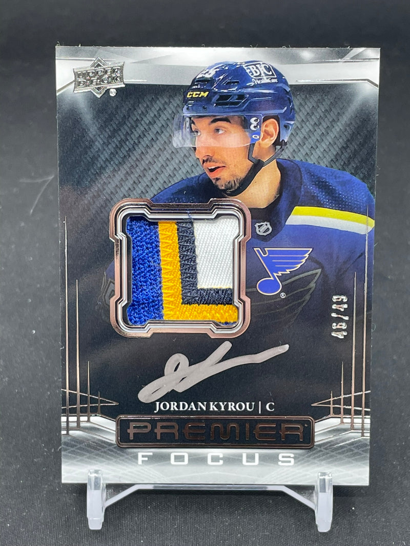 2022 UPPER DECK PREMIER - PREMIER FOCUS - J. KYROU - #PFAP-JK - #'D/49 - RELIC - AUTOGRAPH