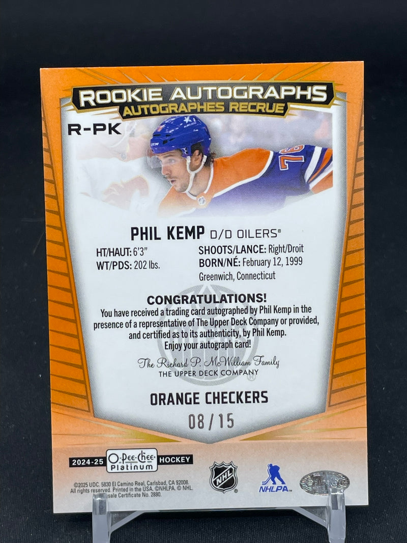 2024 UPPER DECK O-PEE-CHEE PLATINUM - ORANGE CHECKERS - ROOKIE AUTOGRAPHS - P. KEMP - #R-PK - #'D/15 - AUTOGRAPH - RC