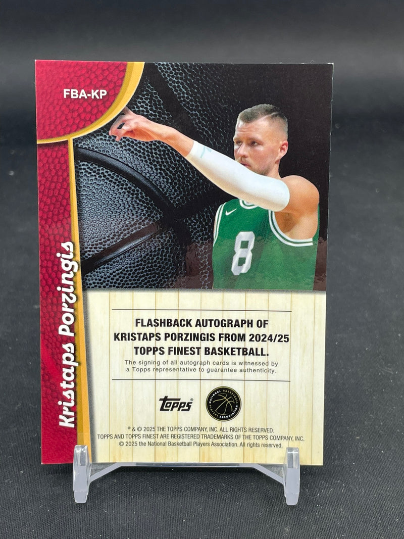 2024 TOPPS FINEST - BLACK GEOMETRIC - FLASHBACK - K. PORZINGIS - #FBA-KP - #'D/25 - AUTOGRAPH