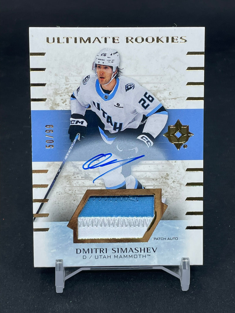 2025 UPPER DECK ULTIMATE - ULTIMATE ROOKIES - D. SIMASHEV - #145 - #'D/99 - RELIC - AUTOGRAPH - RC