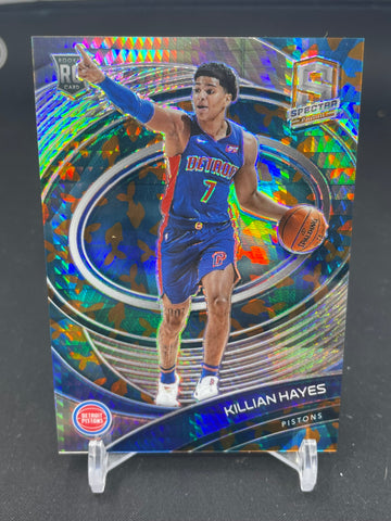 2020 PANINI SPECTRA - BLUE ORANGE PRIZM - K. HAYES - #122 - #'D/49 - RC