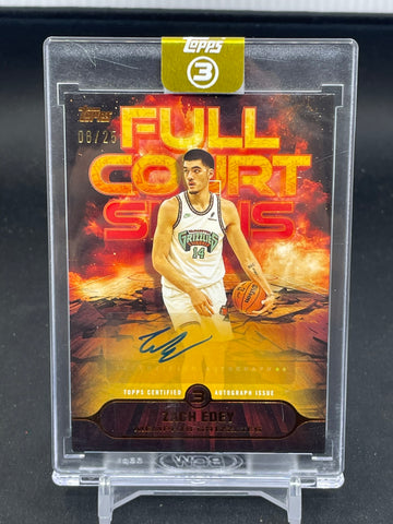 2025 TOPPS 3 - FULL COURT KINGS - Z. EDEY - #FS-ZE - #'D/25 - AUTOGRAPH
