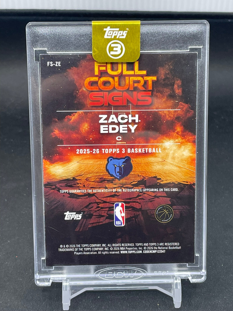 2025 TOPPS 3 - FULL COURT KINGS - Z. EDEY - #FS-ZE - #'D/25 - AUTOGRAPH