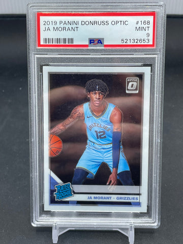 2019 PANINI DONRUSS OPTIC - RATED ROOKIE - J. MORANT - #168 - PSA 9 - RC