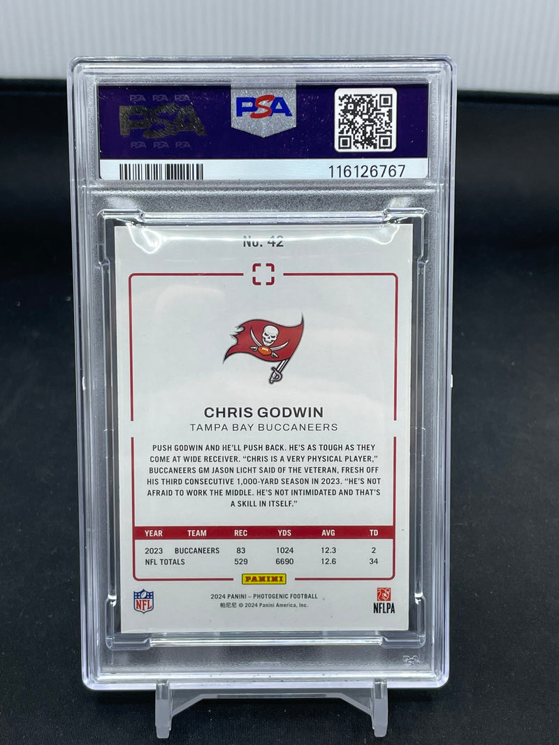 2024 PANINI PHOTOGENIC - ORANGE - C. GODWIN - #42 - #'D/25 - PSA 9