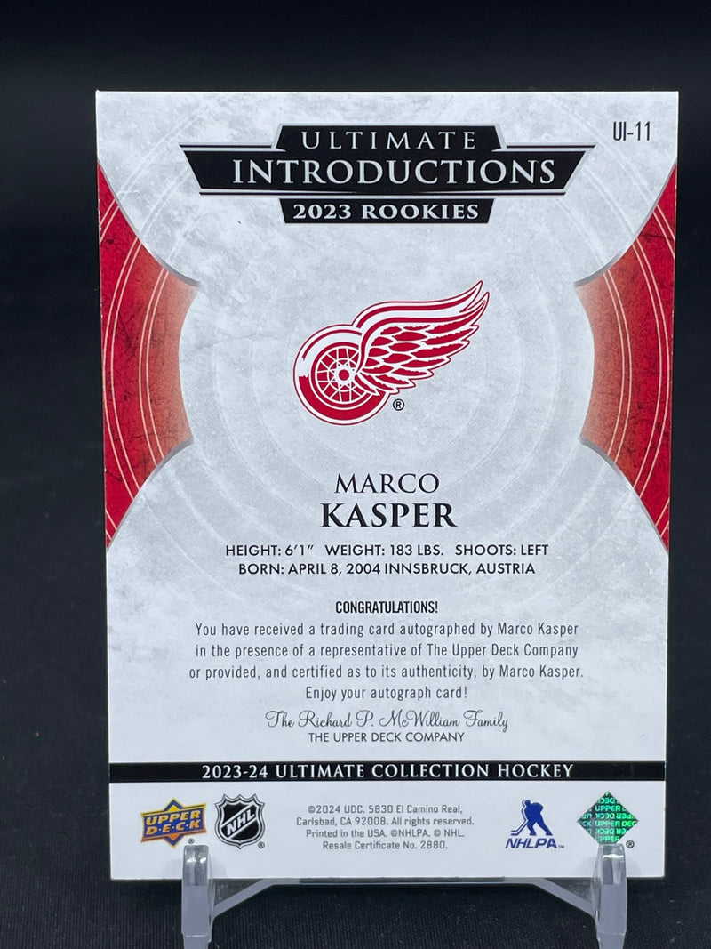 2023 UPPER DECK ULTIMATE - ULTIMATE INTRODUCTIONS - M. KASPER - #UI-11 - #'D/25 - AUTOGRAPH - RC